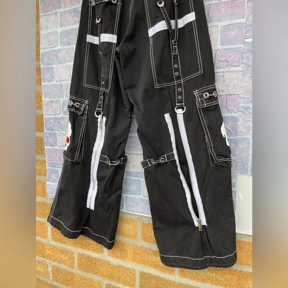 TRIPP NYC BLACK GOTH PUNK STREET RAVE PANTS MEDIUM - Picture 11 of 15